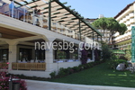 дървена пергола за хотел по поръчка